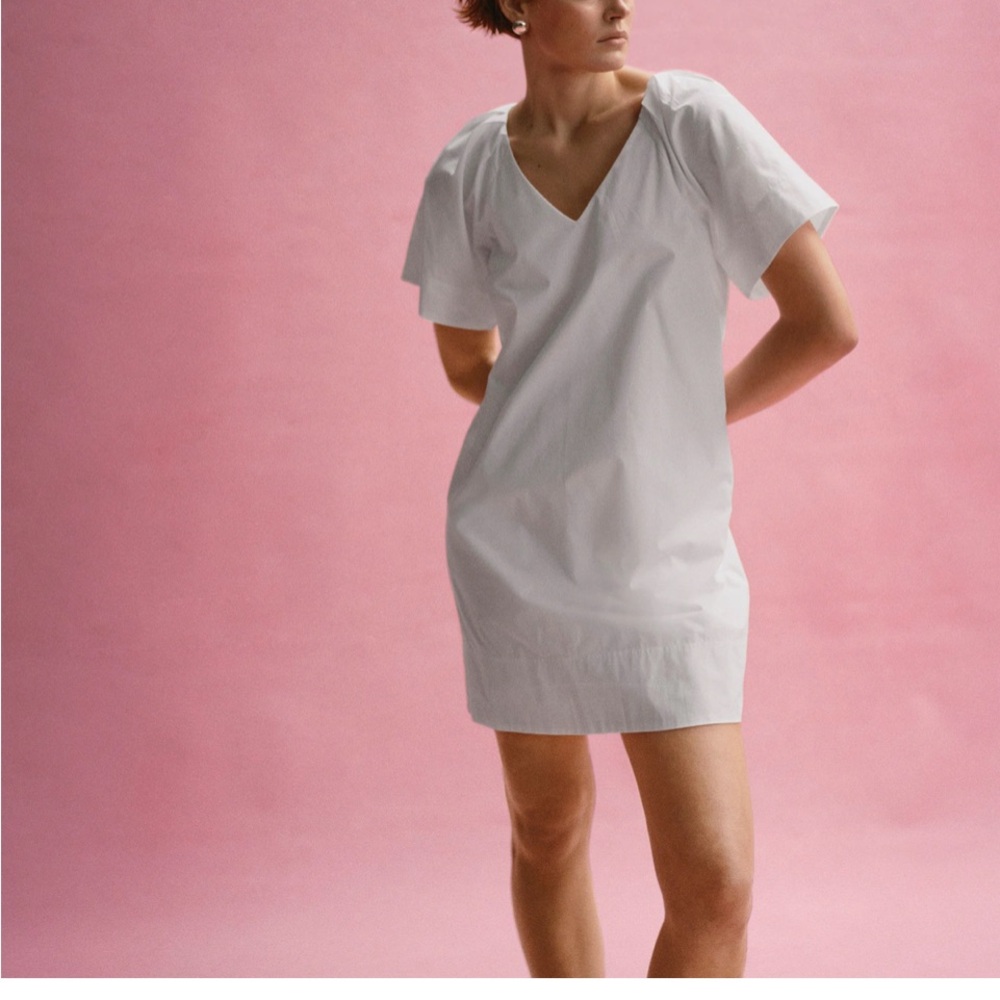 NWT Madewell V-Neck Mini Shirtdress - Picture 7 of 7